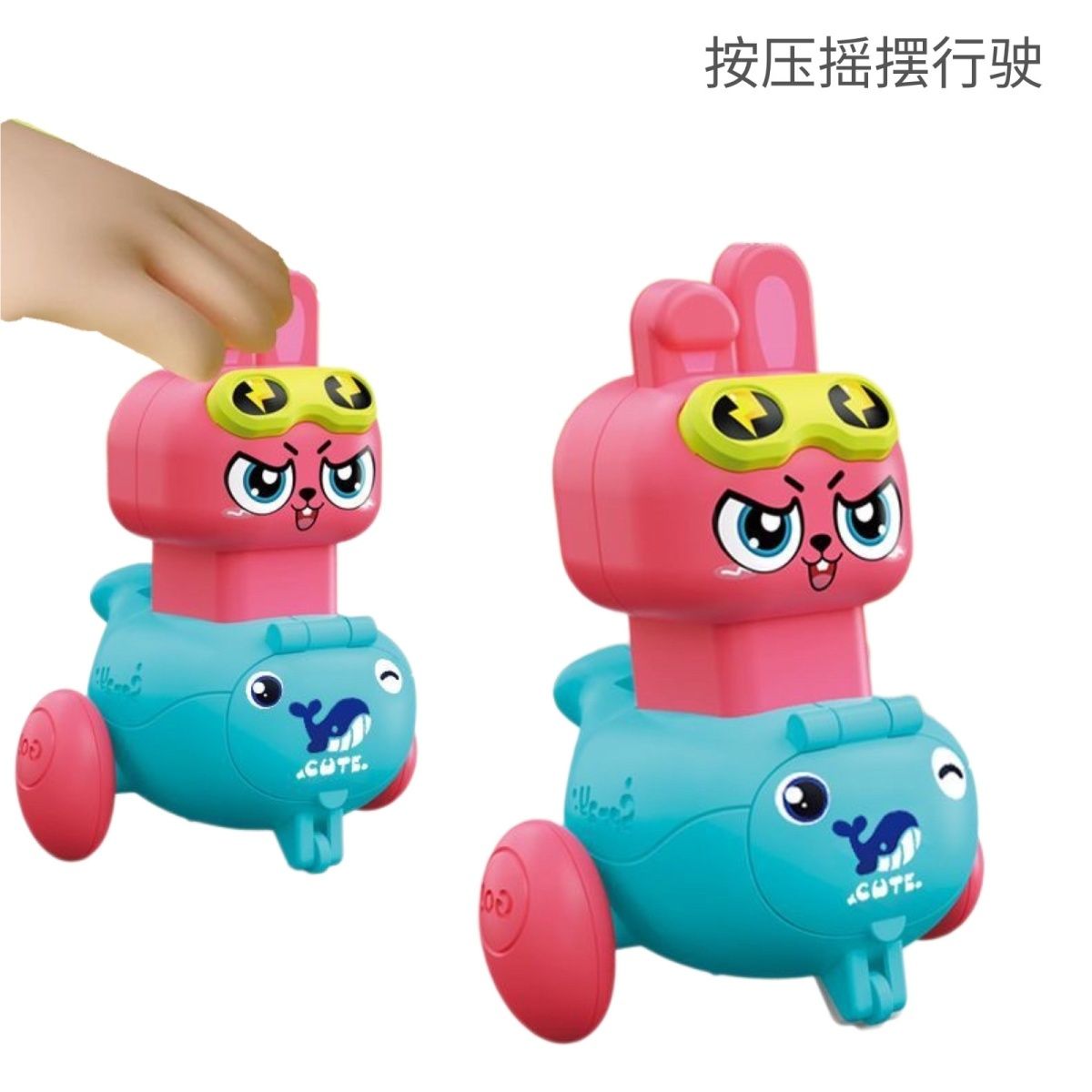 Press the rabbit toy car with force details Picture