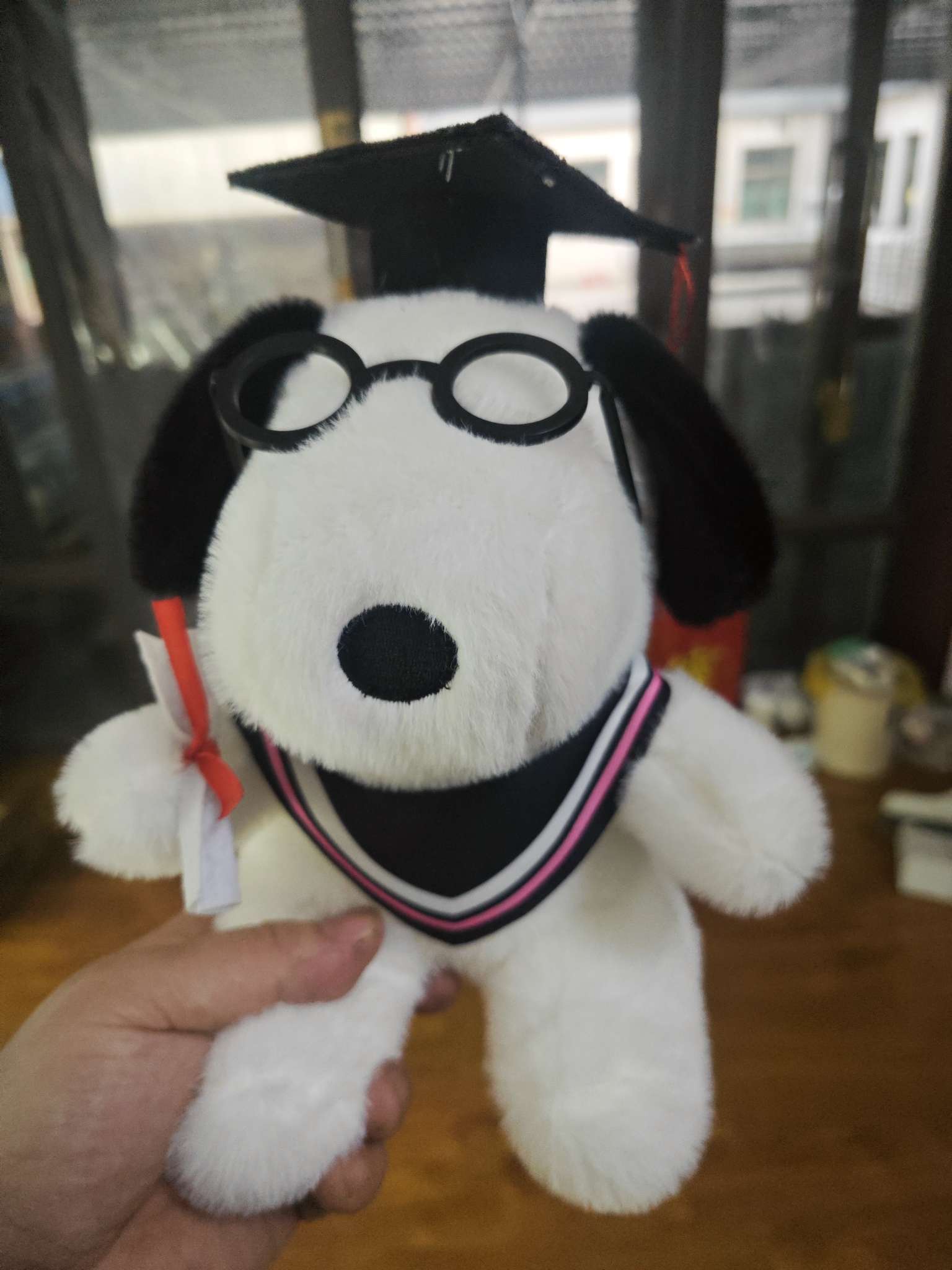 New graduation gift: Doctor Panda plush toy, giant panda doll, exquisite grabbler