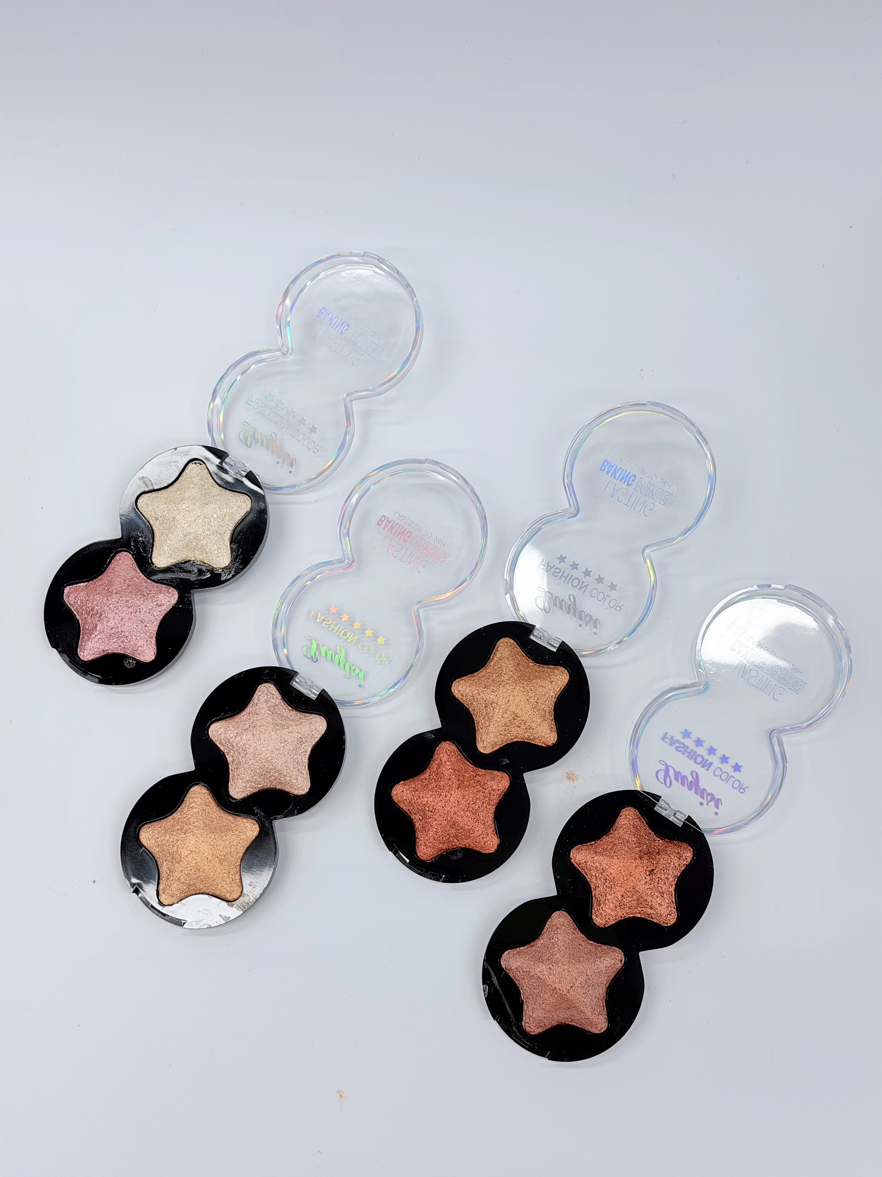 Cross-border eyeshadow luyisi Star Two-color baked powder, high-gloss powder, fine texture, professional makeup export Application Scenario