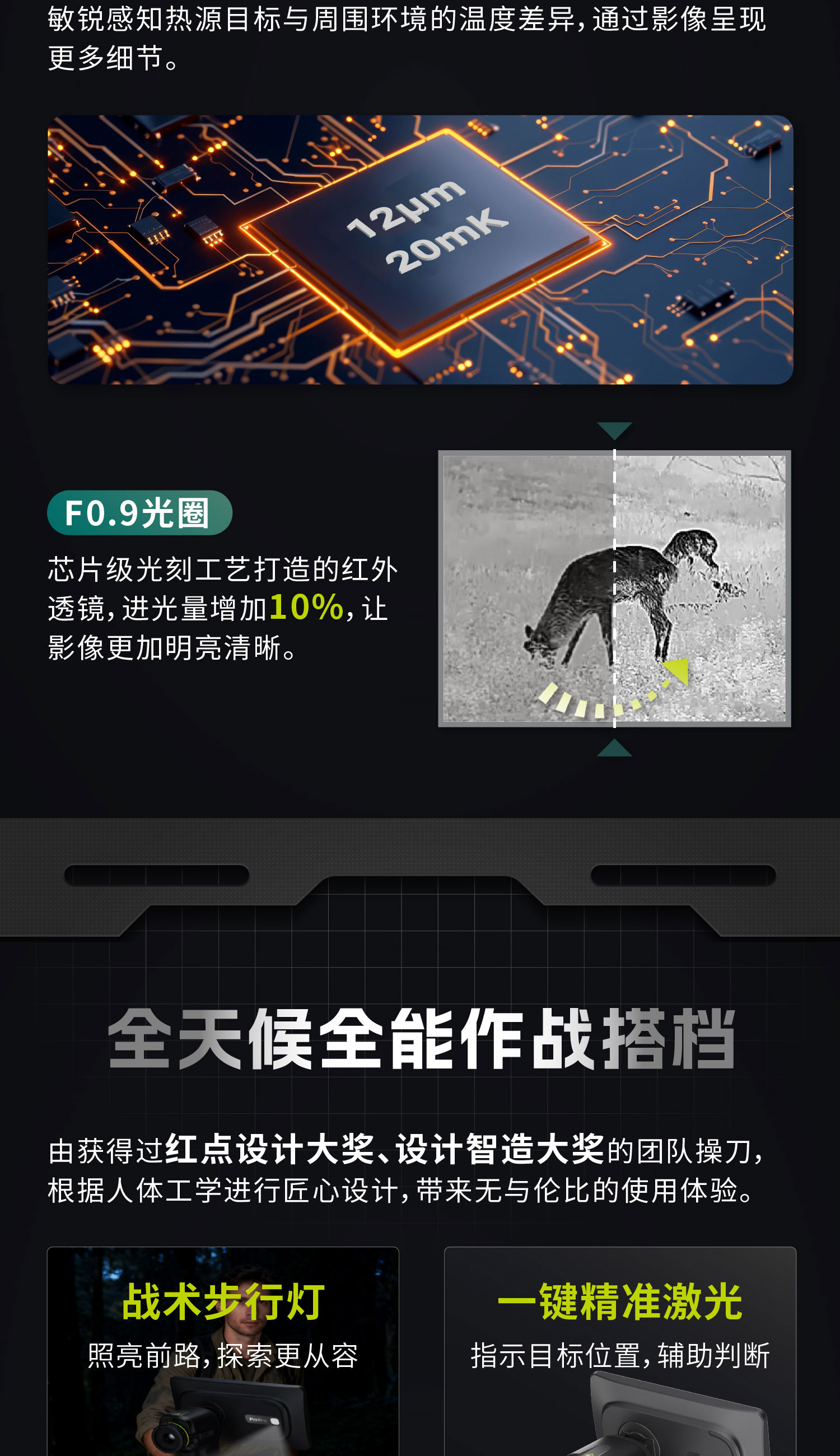 手持热成像夜视仪星界一体机高清探险旅游探测全黑高精度红外热成相热像仪 pic 10