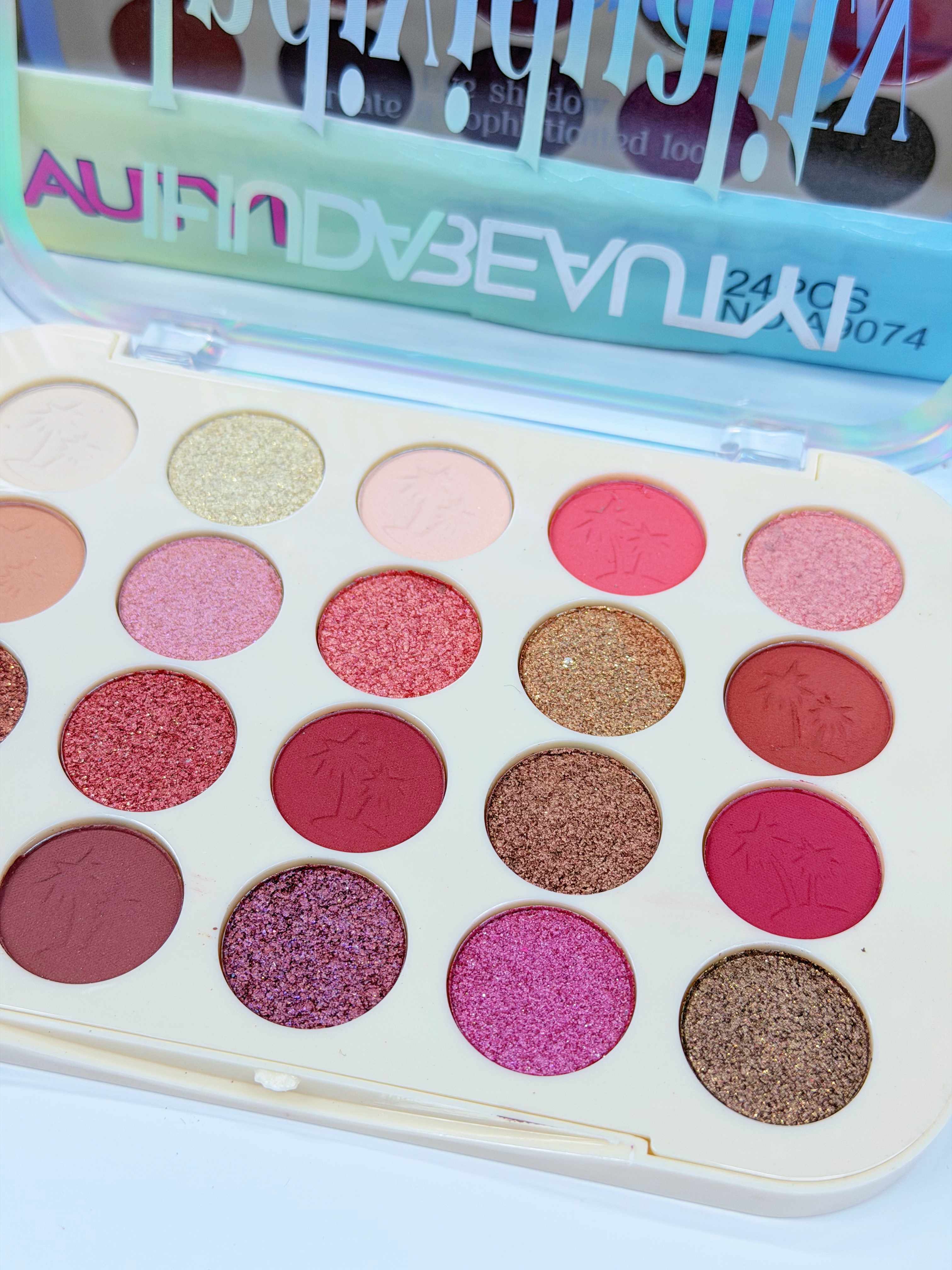 Cross-border eyeshadow IHUDABEAUTYI earth tone Eyeshadow 20-color eyeshadow powder box, fine powder quality, professional makeup export Specification drawing