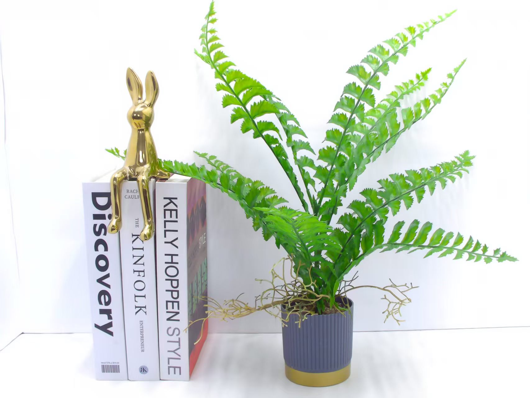 13-leaf Boston fern flower and plant decoration, a new type of artificial plant simulation, Boston fern green plant, simulation Boston fern bonsai