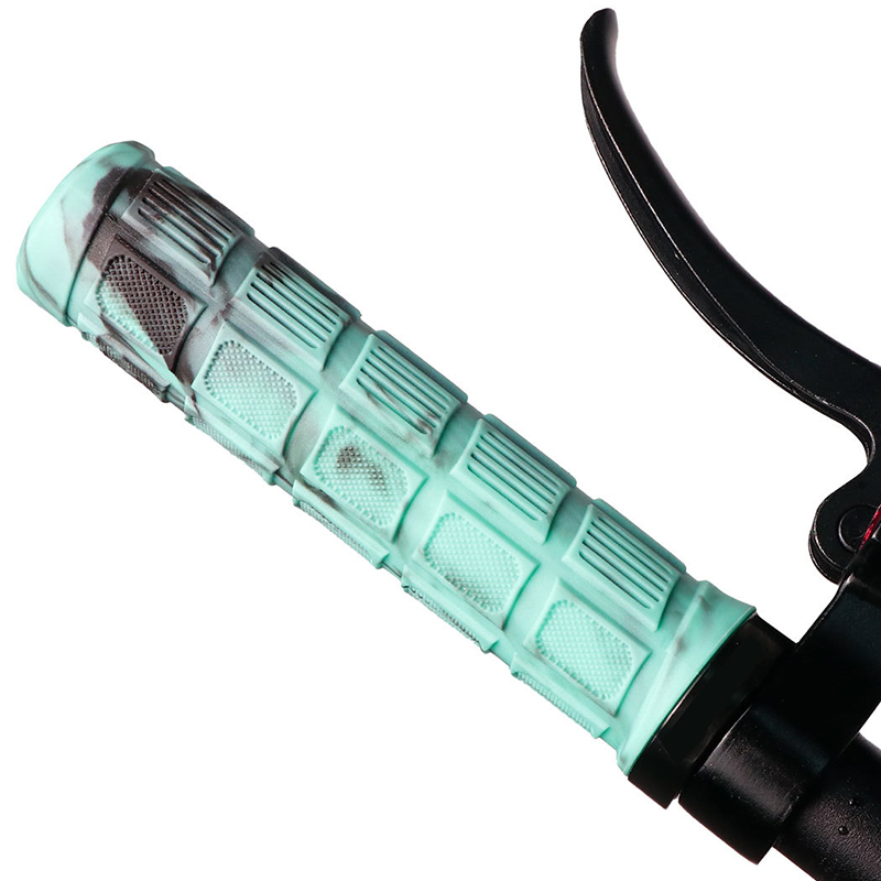 250504 manga bicolor de bloqueo unilateral manga de bicicleta manga de goma manga de bicicleta plegable manga de bicicleta agarre de bicicleta manga de paso único grip Specification image