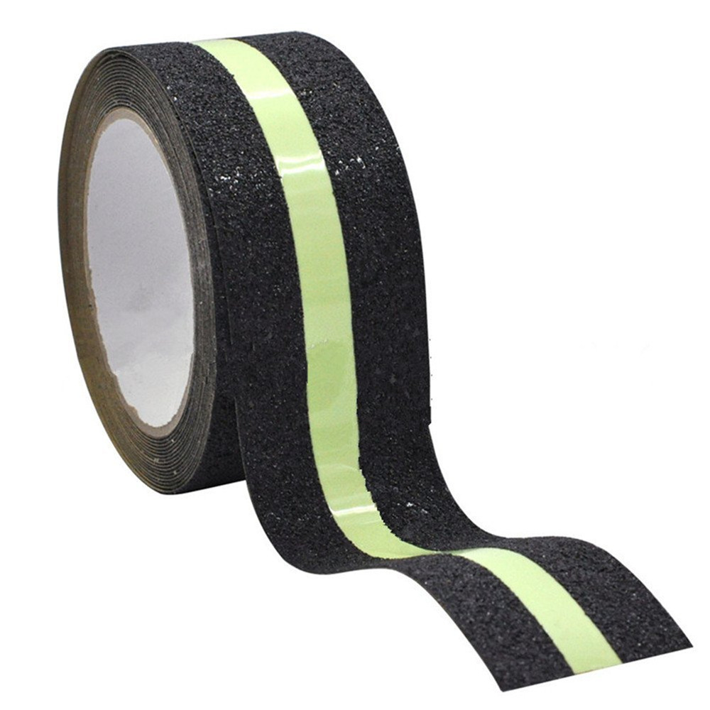 Luminous anti-slip tape, bathroom staircase steps, floor anti-slip tape, black fluorescent strip, matte, wear-resistant warning reminder, anti-fall tape, 5cm*5m Application Scenario