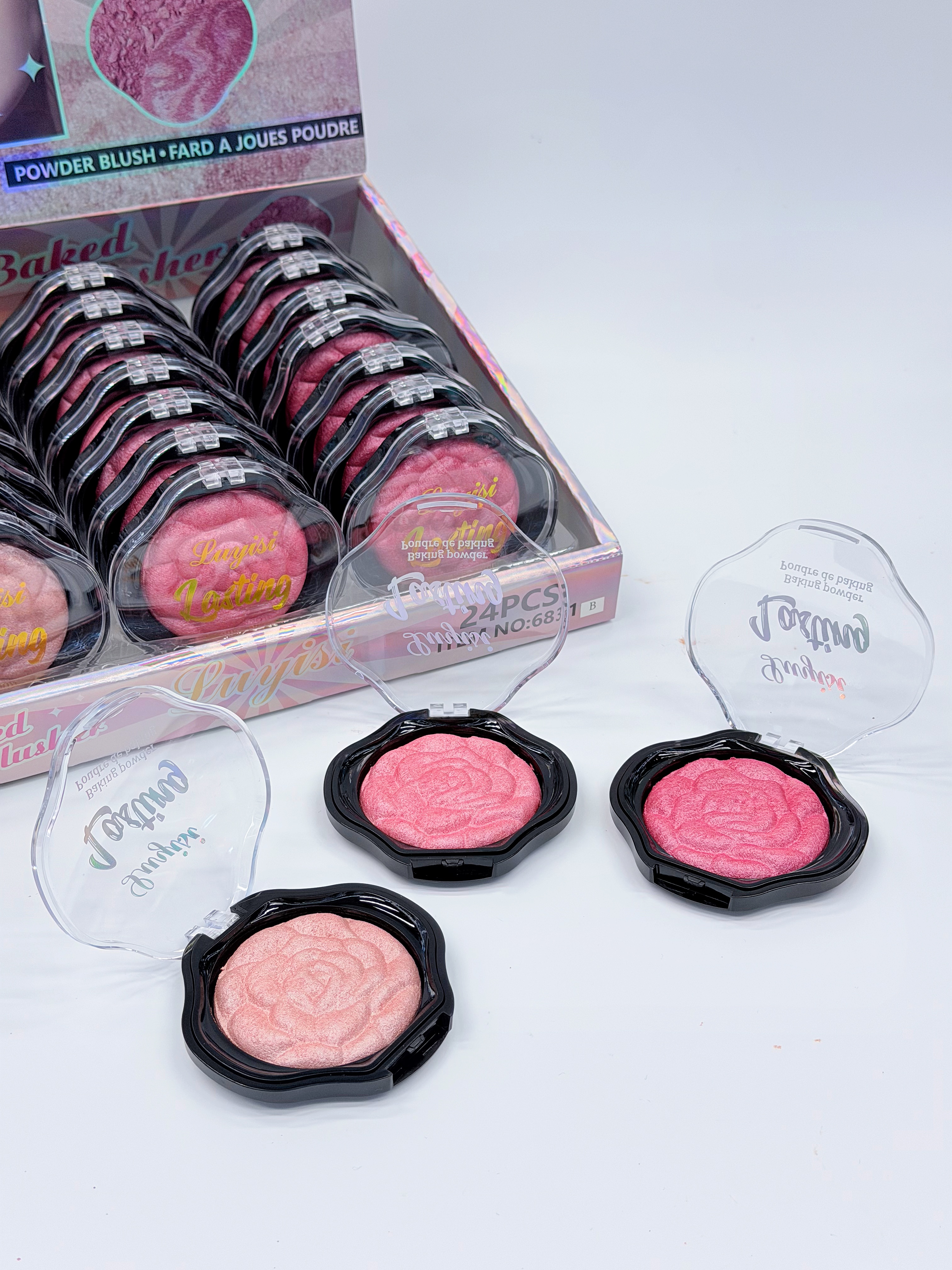 Rose-baked powder blush, student Party Day random thoughts, pure and natural, sweet girl, silky texture, easy to color Specification drawing
