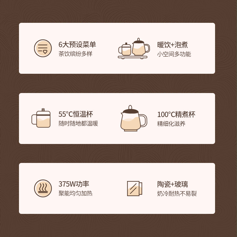 艾得锐威养生壶多功能全自动保温煮茶器细节图