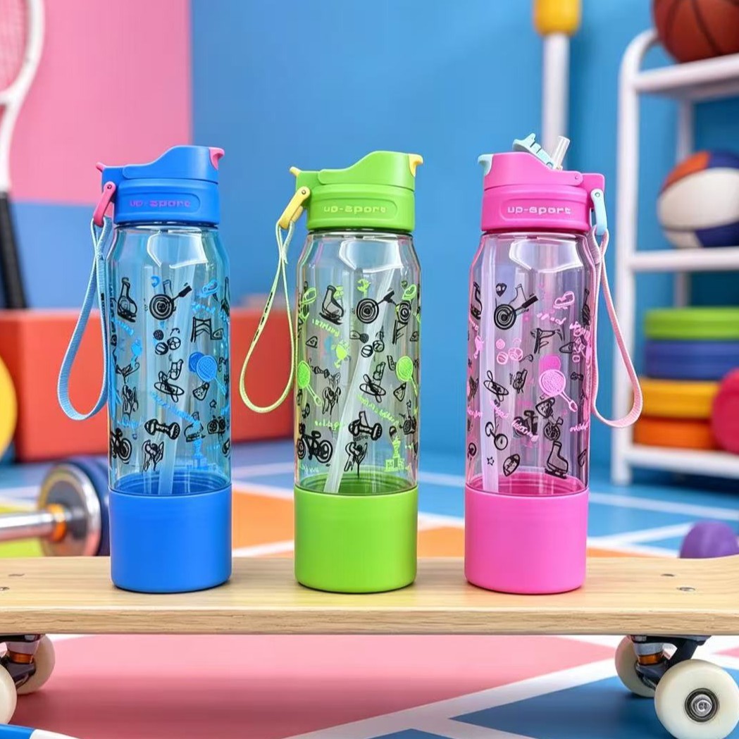 H164-HY-056 Dopamine large-capacity sports Water Cup, gradient full-print handle, double-drinking cup, bottom holder cup, children detail image 8