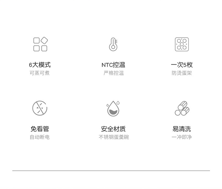 艾得锐威（AIDRVI）煮蛋器 蒸蛋器 煮鸡蛋神器 智能定时防干烧自动断电 迷你小煮蛋机 升级款ADR-1102B 珍珠详情2