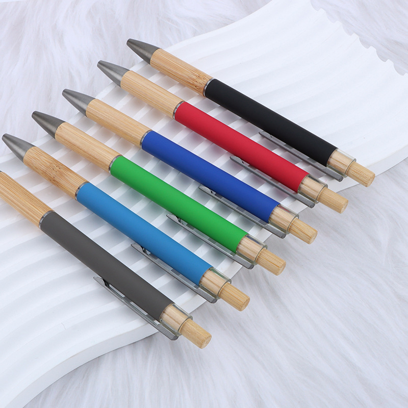 Ballpoint pen, metal aluminum rod ballpoint pen, bamboo sheath ballpoint pen, gift pen, laser ballpoint pen Application Scenario