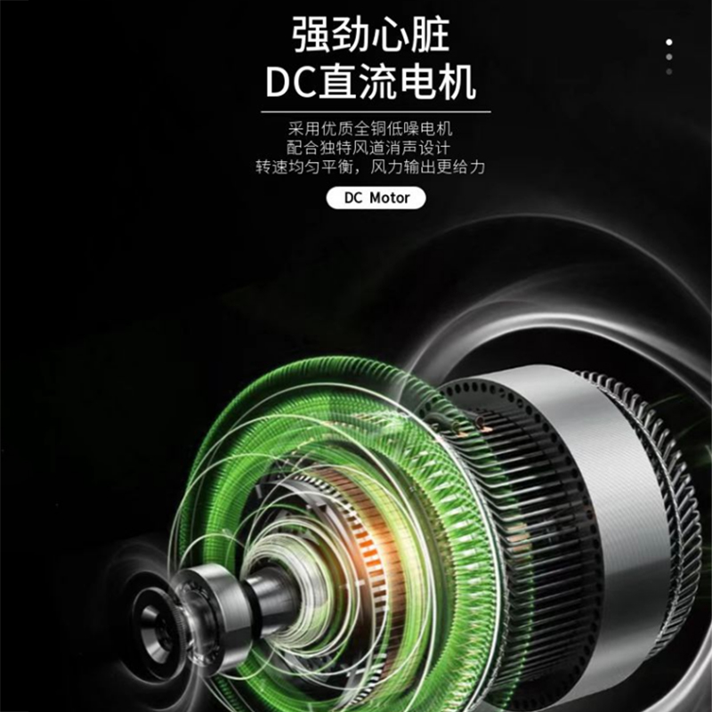 AIDRVI electric fan, home desktop bladeless air conditioning fan, cooling, quiet, strong wind force, student dormitory rental house desktop fan, white details Picture