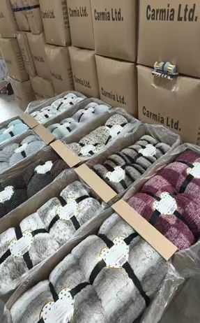 新款豹纹PV绒羊羔绒双层毯详情图2