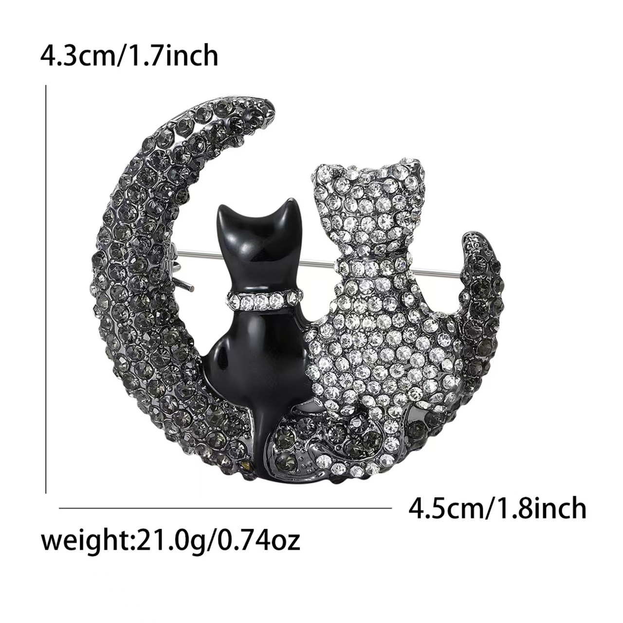 دبوس قمر جديد للقطط من السبائك المذاق Item Picture