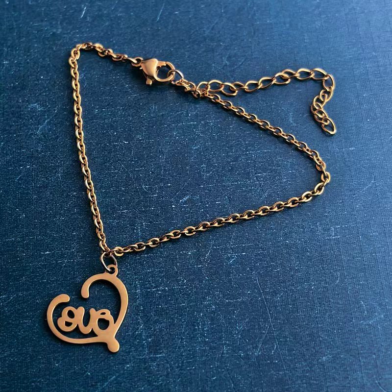 Cross-border foreign trade titanium steel stainless steel DIY jewelry accessories, LOVE bracelets, pendants, necklaces, fashionable and personalized Item Picture