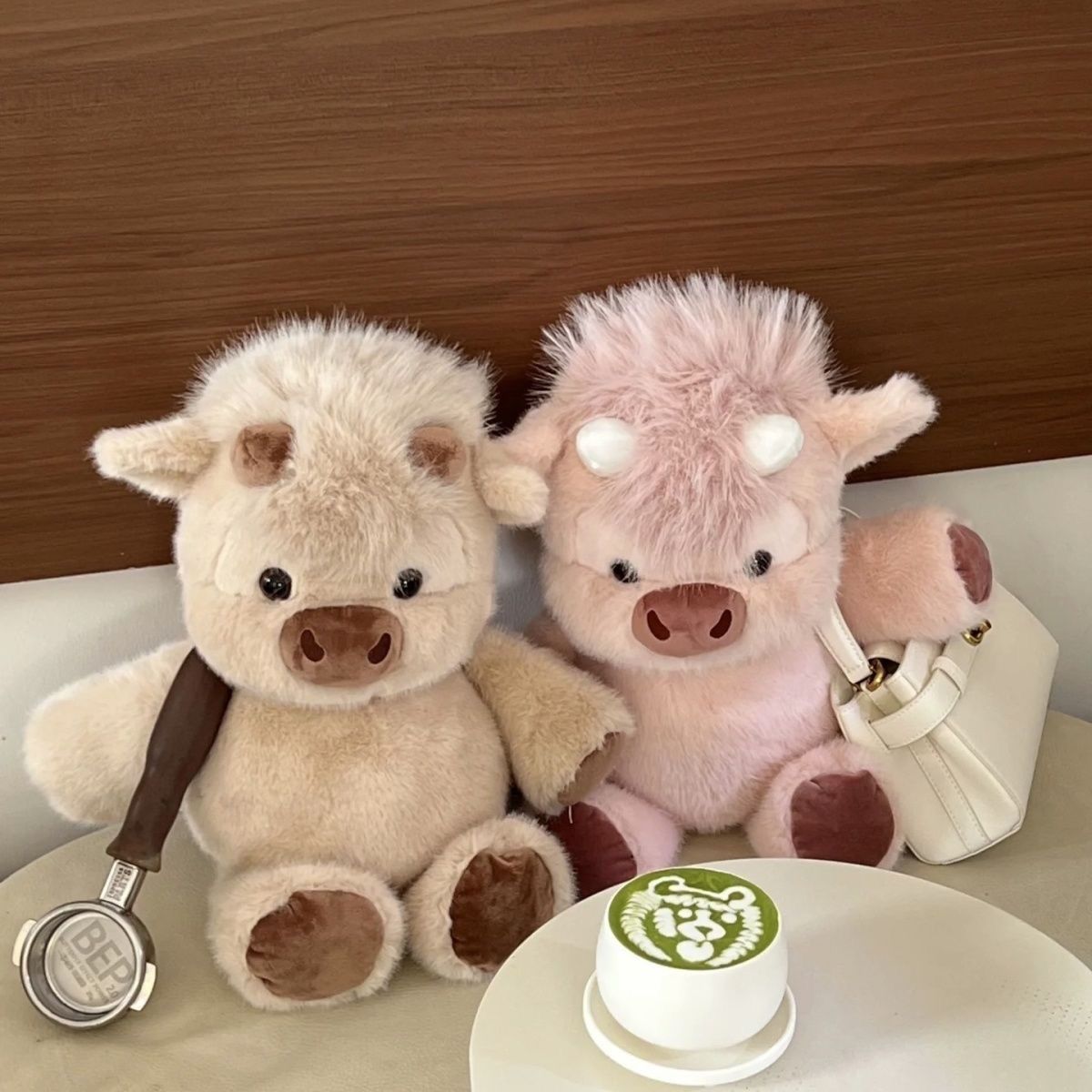 Wholesale of dressing, running panda dolls, little fragrant pig figurines, running calves, plush toys, soothing and sleeping pillows for foreign trade Item Picture