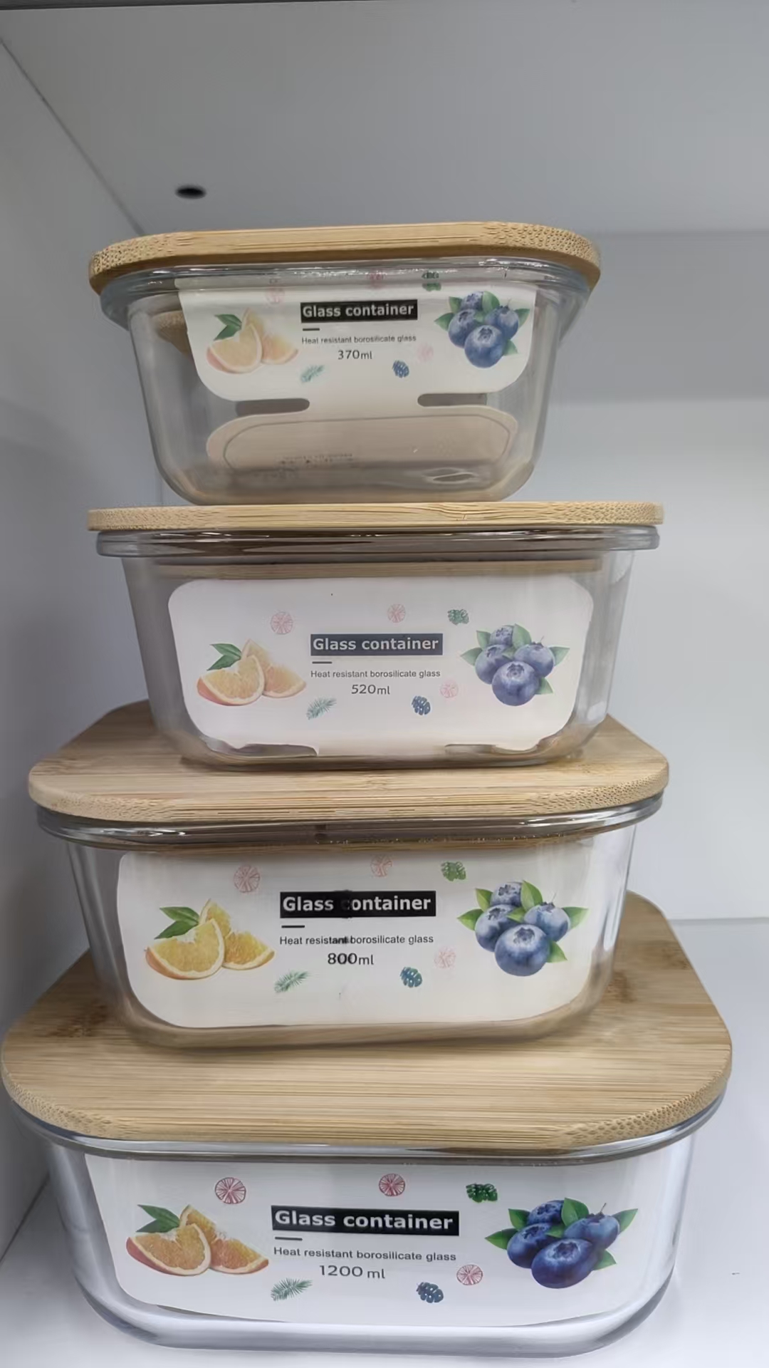 木盖玻璃罐食品级食用油塑料瓶玻璃容器木质密封盖电热饭盒保鲜盒