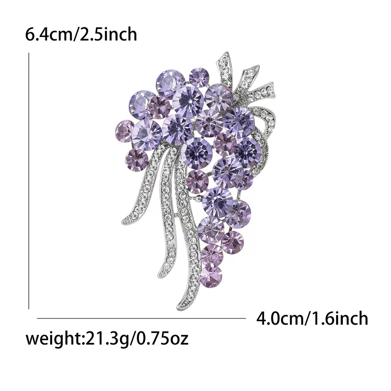 The new Korean-style exquisite rhinestone brooch is a fashionable, elegant and high-end brooch accessory for ladies Item Picture
