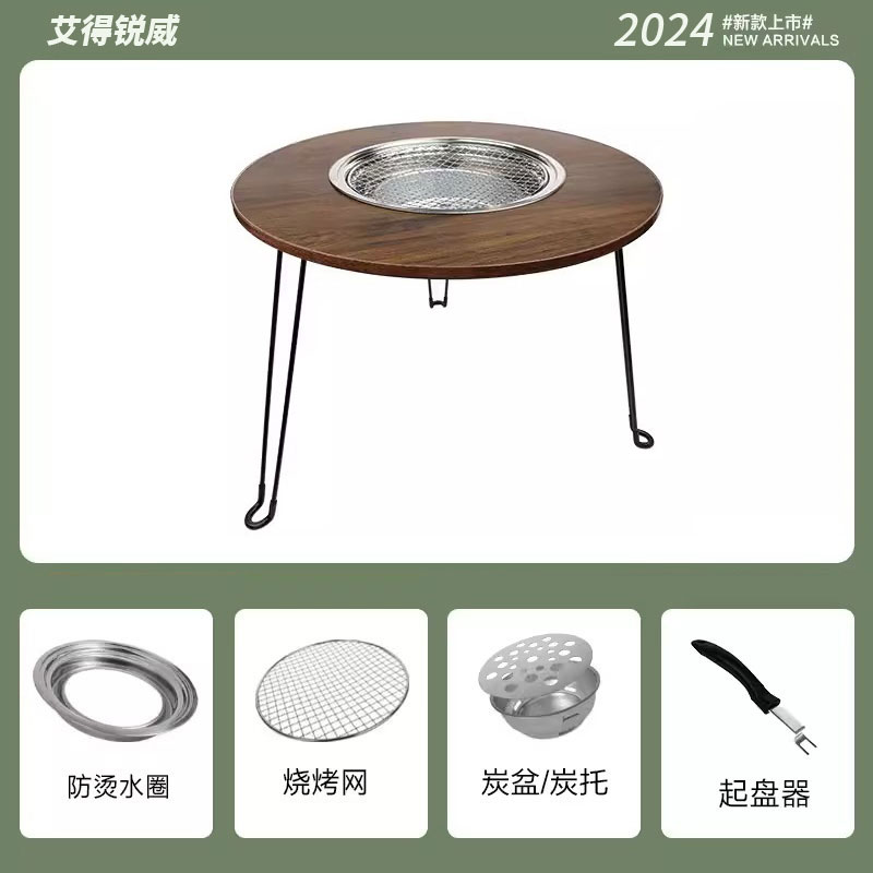 户外实木桌椅实物图