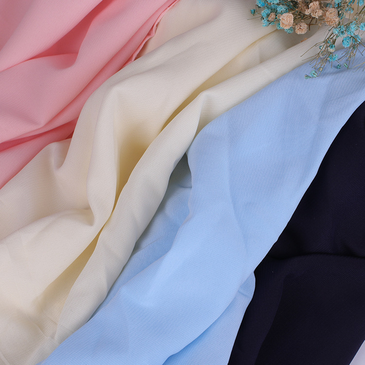 100g high-density elastic chiffon fabric comfortable drape shirt dress Hanfu large fabric plain weave woven lining