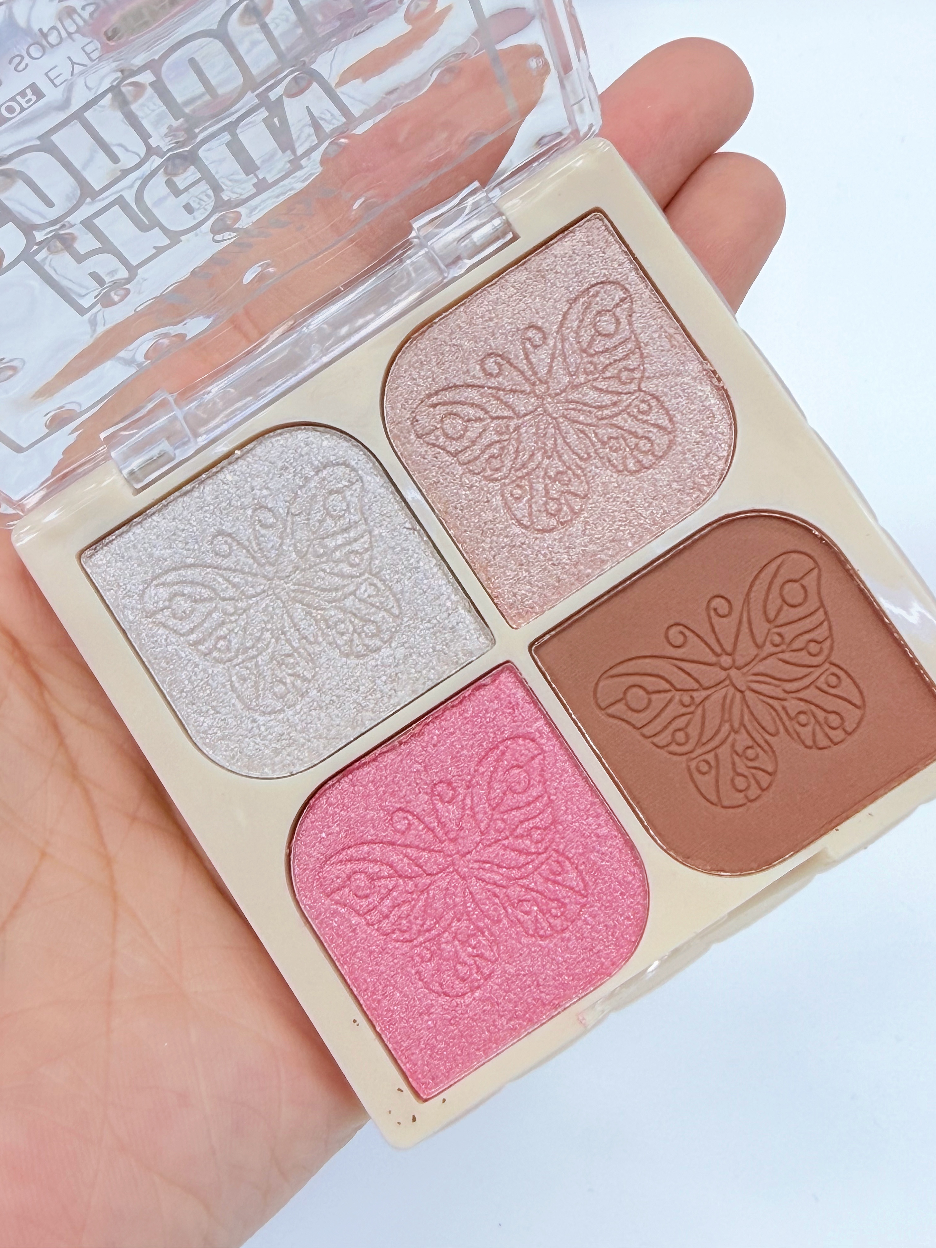 Cross-border four-color butterfly sparkling high-gloss powder fine professional makeup export Application Scenario
