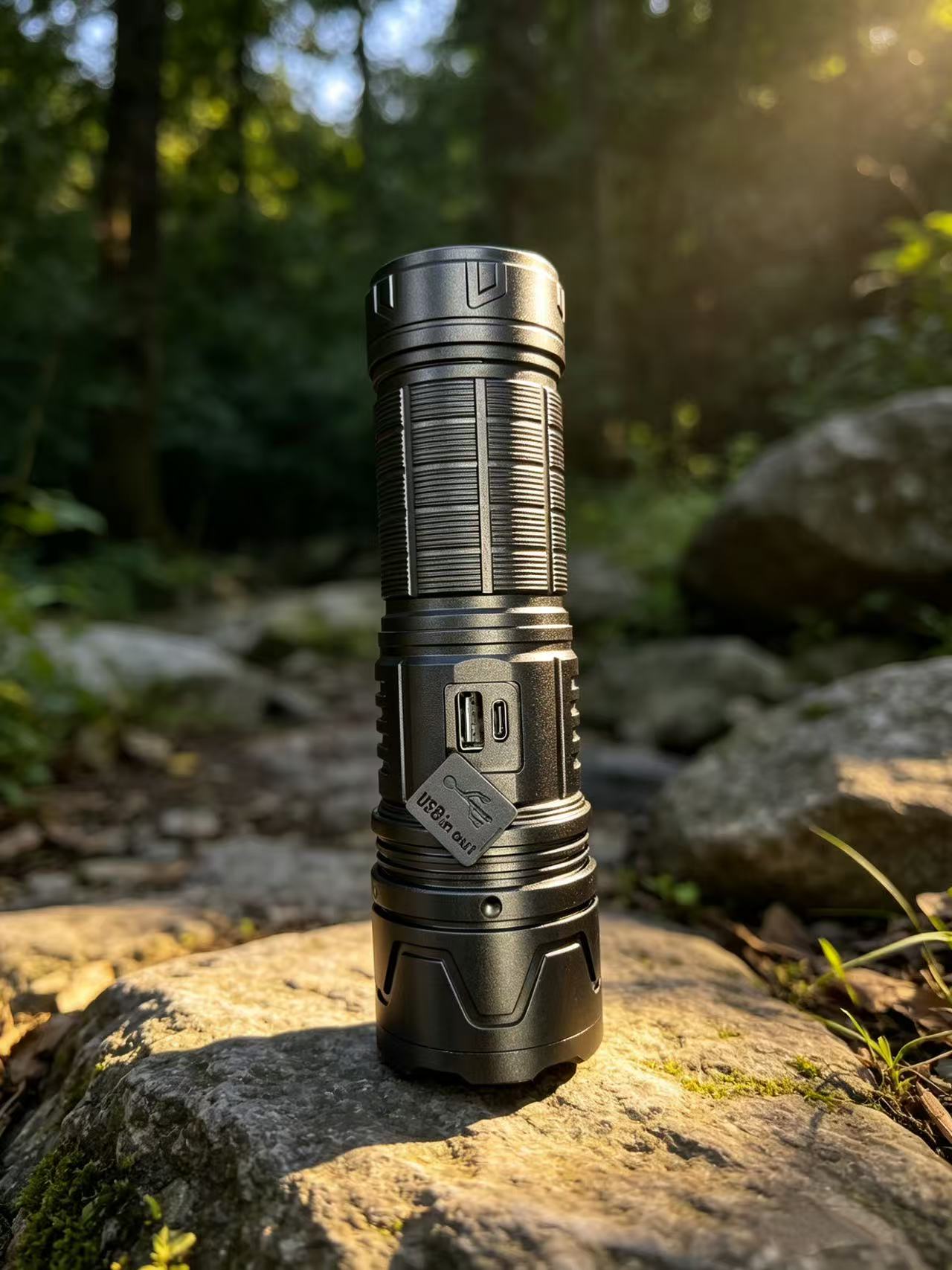 Xingao Light High-intensity Tactical Flashlight, outdoor waterproof, long-lasting battery with digital display Model XA-B308 Item Picture