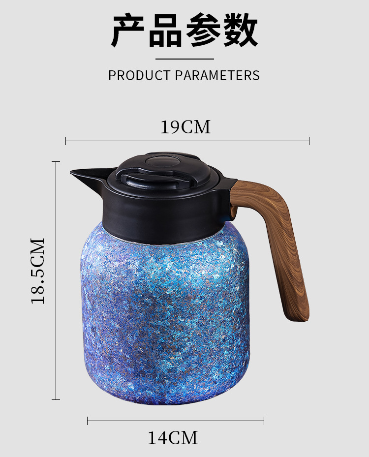 Intelligent temperature-showing pure titanium stewed teapot, large-capacity home and office insulated stewed teapot, high-end business gift titanium teapot pic 9
