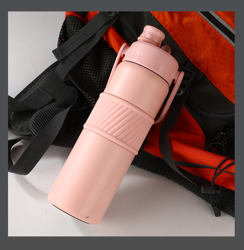 Nueva taza térmica de acero inoxidable 316 al aire libre deportes pajita kettle para hombres de gran capacidad portátil coche doble bebida taza pic 17