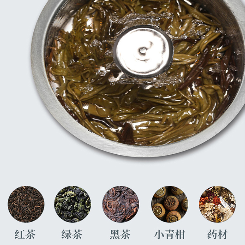 AIDRVI fully automatic steam tea brewer, black tea household brewing teapot, small glass insulated tea set, electric kettle picture color Item Picture