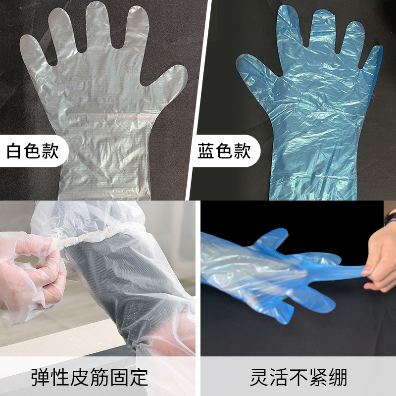 一次性手套/PE手套/一次性橡胶手套/一次性丁晴手套/家务手套白底实物图
