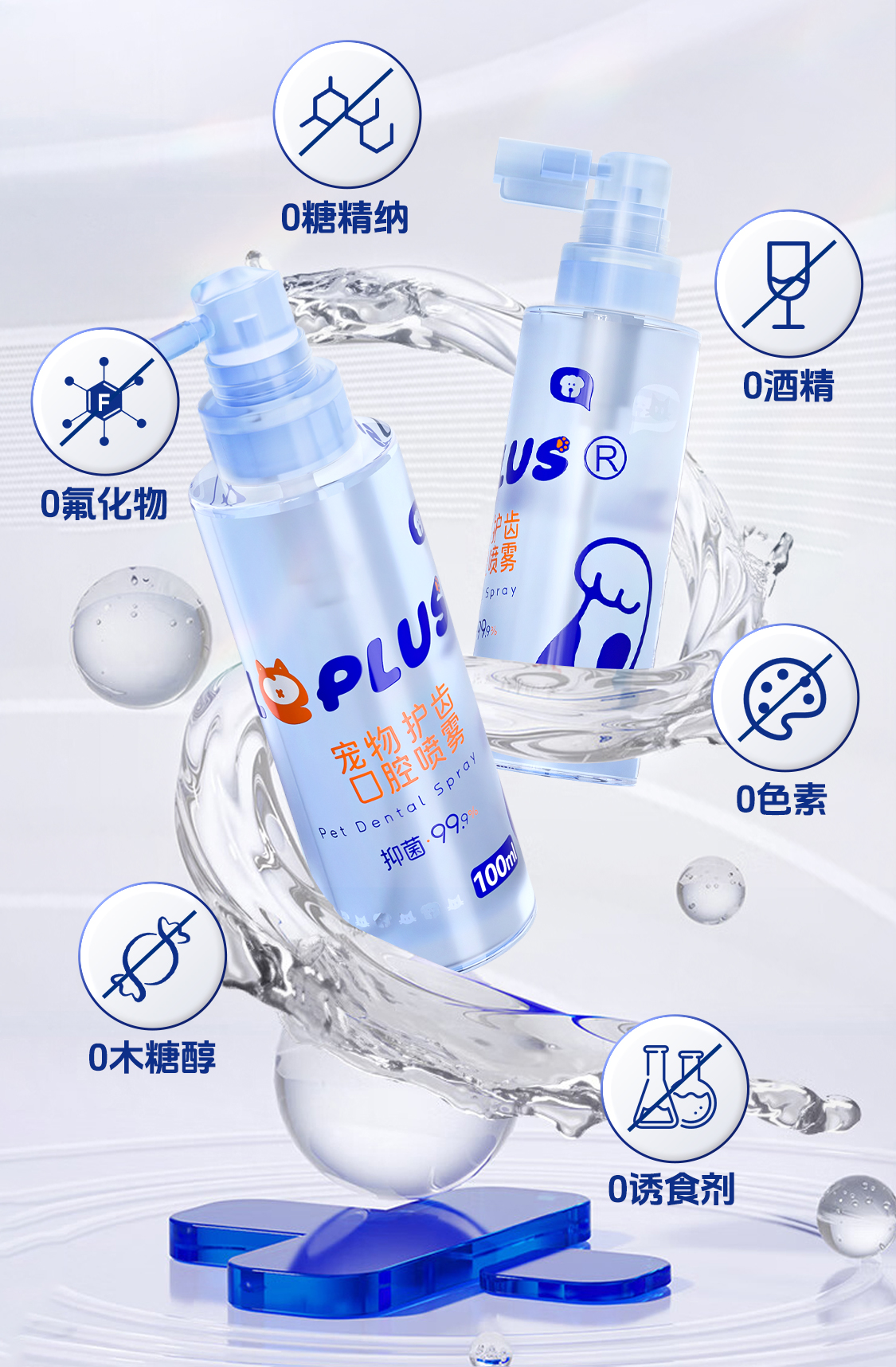 宠物益生菌护齿喷雾瓶装喷雾漱口水清新去异味牙垢宠物口腔清洁详情7