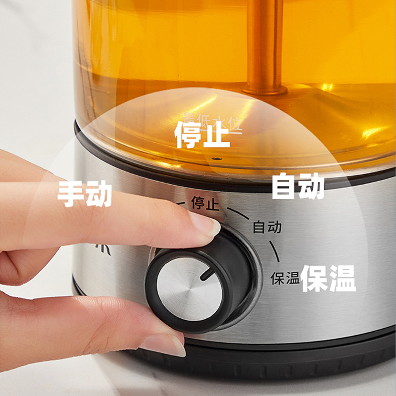 AIDRVI fully automatic steam tea brewer, black tea household brewing teapot, small glass insulated tea set, electric kettle picture color details Picture