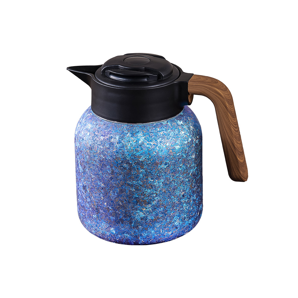 Intelligent temperature-showing pure titanium stewed teapot, large-capacity home and office insulated stewed teapot, high-end business gift titanium teapot Item Picture