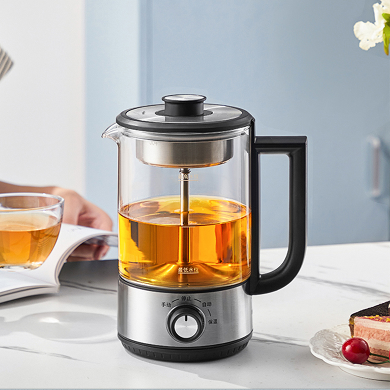 AIDRVI fully automatic steam tea brewer, black tea household brewing teapot, small glass insulated tea set, electric kettle picture color Application Scenario