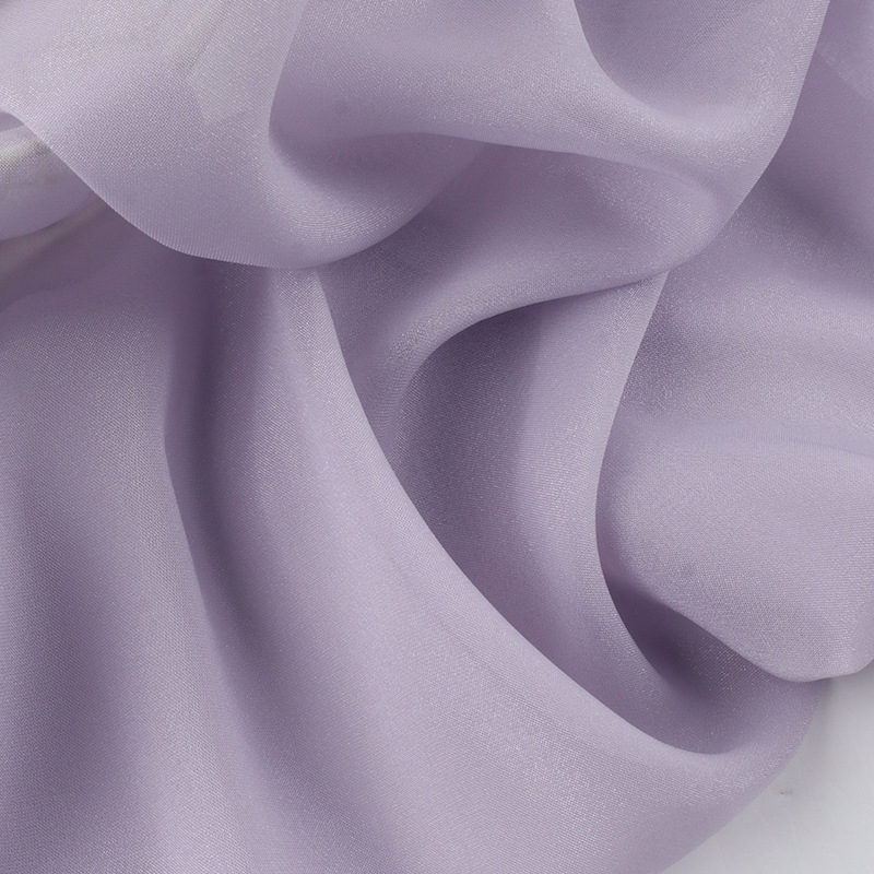 Diamond chiffon fabric, polyester Hanfu fabric, all-polyester light and thin bright silk large-sleeved shirt dress, chiffon fabric in stock