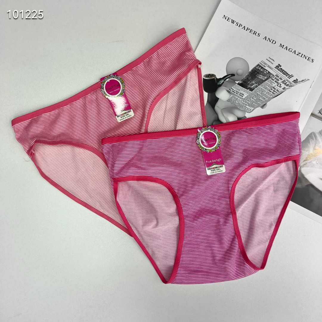 DD-747#4XL underwear, women's underwear, milk silk print women's underwear, oversized underwear, fine stripes women's briefs, underwear, underwear are selling well in Africa, South America, QNI Specification drawing
