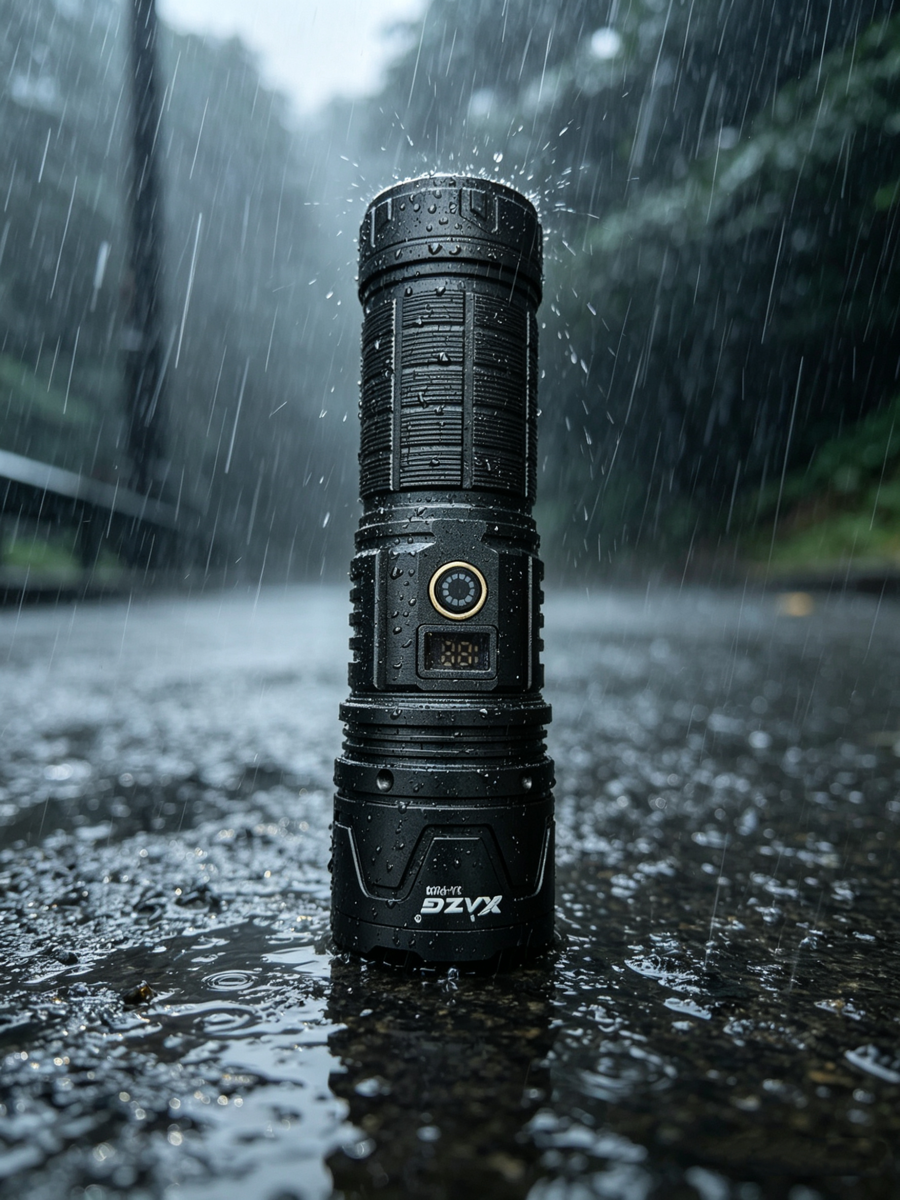 Xingao Light High-intensity Tactical Flashlight, outdoor waterproof, long-lasting battery with digital display Model XA-B308 details Picture