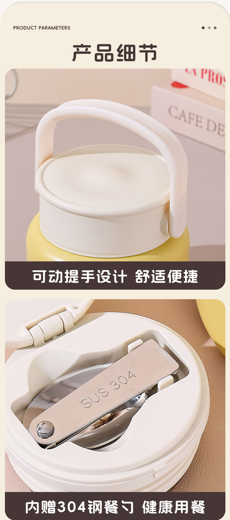 316 stainless steel steeping cup, outdoor portable insulated cup, silver ear porridge steeping pot, office worker insulated pot, titanium cup pic 12