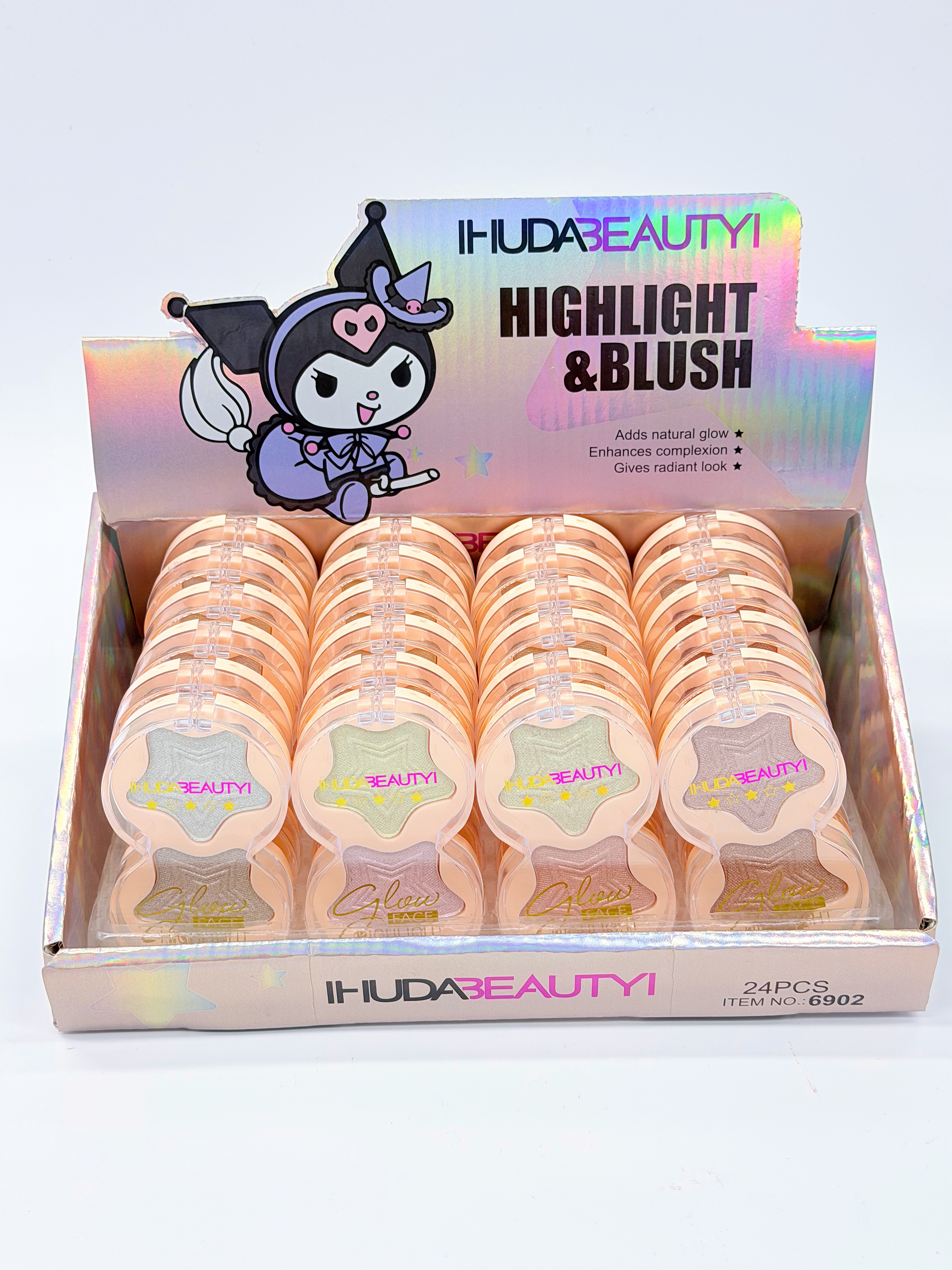 Cross-border bestseller two-color star high-gloss powder with fine texture and professional makeup for export full figure