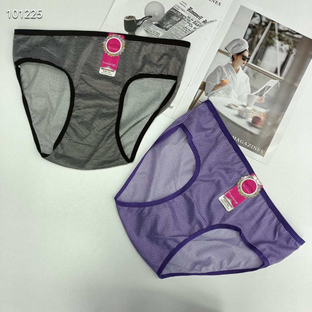 DD-747#4XL underwear, women's underwear, milk silk print women's underwear, oversized underwear, fine stripes women's briefs, underwear, underwear are selling well in Africa, South America, QNI Application Scenario