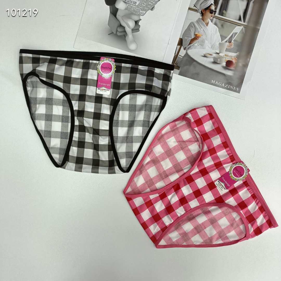 DD-317#4XL underwear, women's underwear, milk silk women's underwear, large-sized underwear, checkered printed women's briefs, underwear, underwear are selling well in Africa, South America, QNI Specification drawing