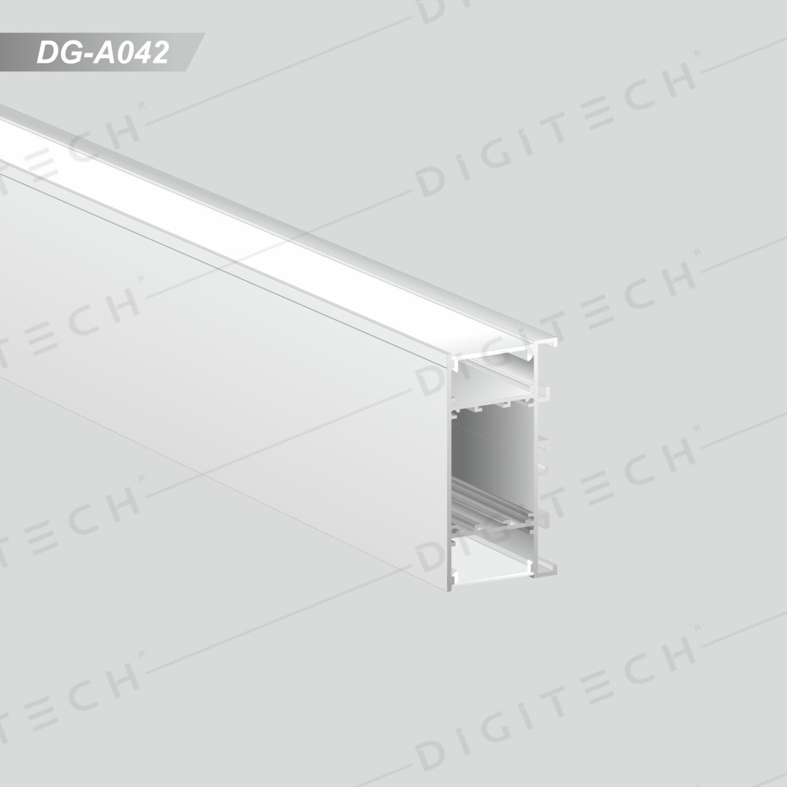 LED铝型材节能照明LED铝型材通用配件白底实物图