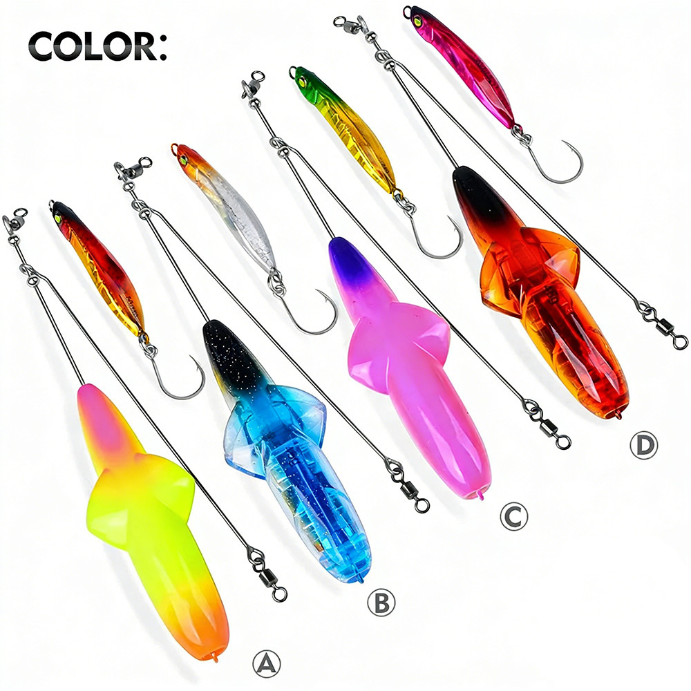 New Sea Fishing Water Rat Trawl Bait 35G/45G Bionic Artificial Bait, Deep-Sea Boat Fishing Bow Horn, Horsefish, Tuna, Lure Bait, Artificial Bait, Fish Bait Item Picture