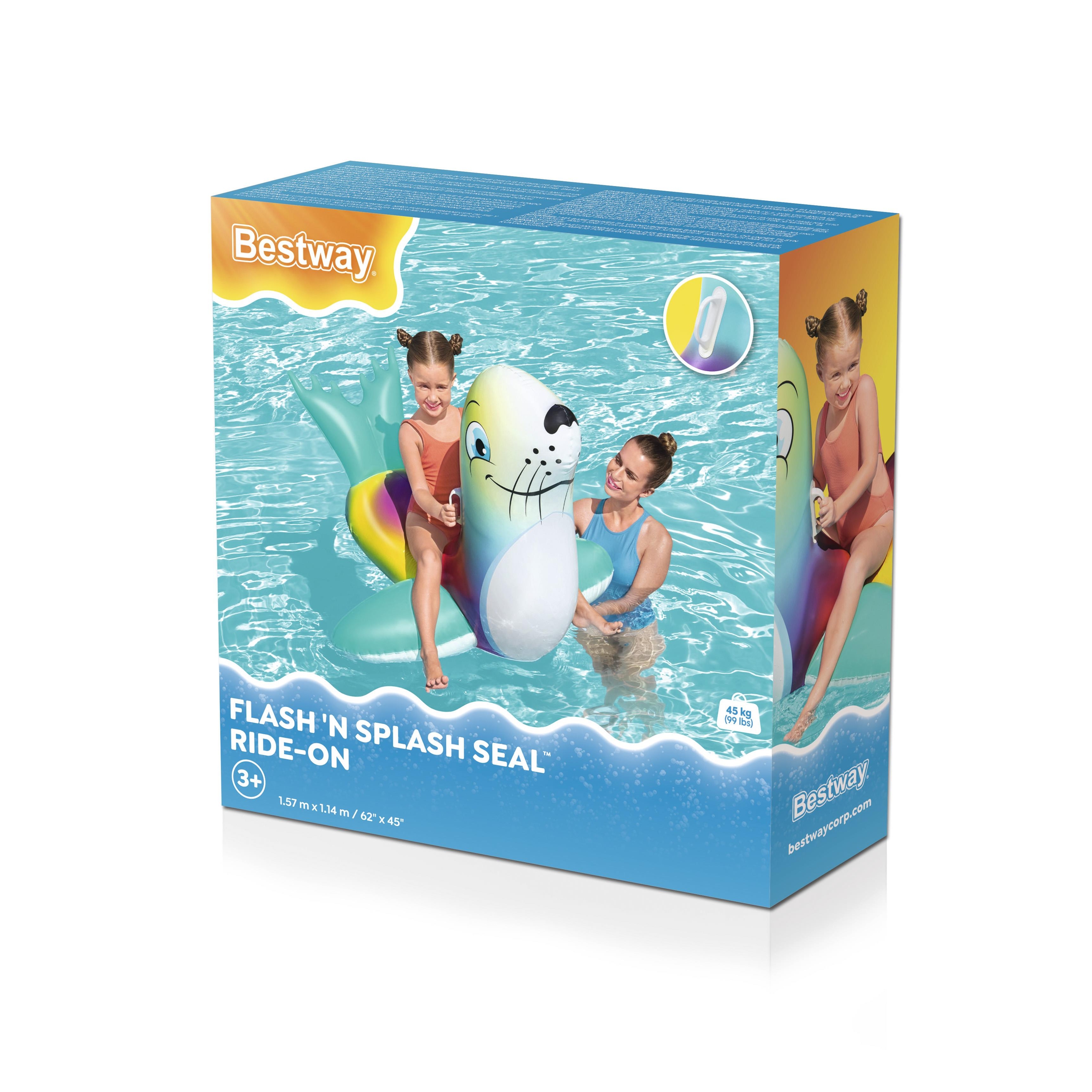Bestway41479彩色渐变海狮充气玩具 充气玩偶儿童泳池玩具夏季户外用品