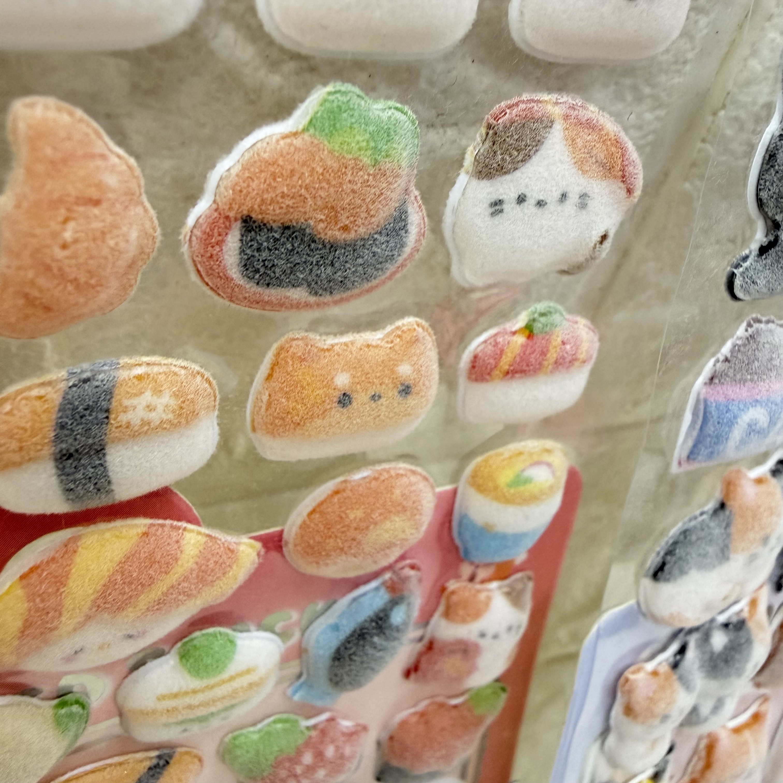 Cartoon flocked 3D embossed stickers, cute diy mobile phone decorative stickers, soft and adorable three-dimensional decorative stickers pic 7