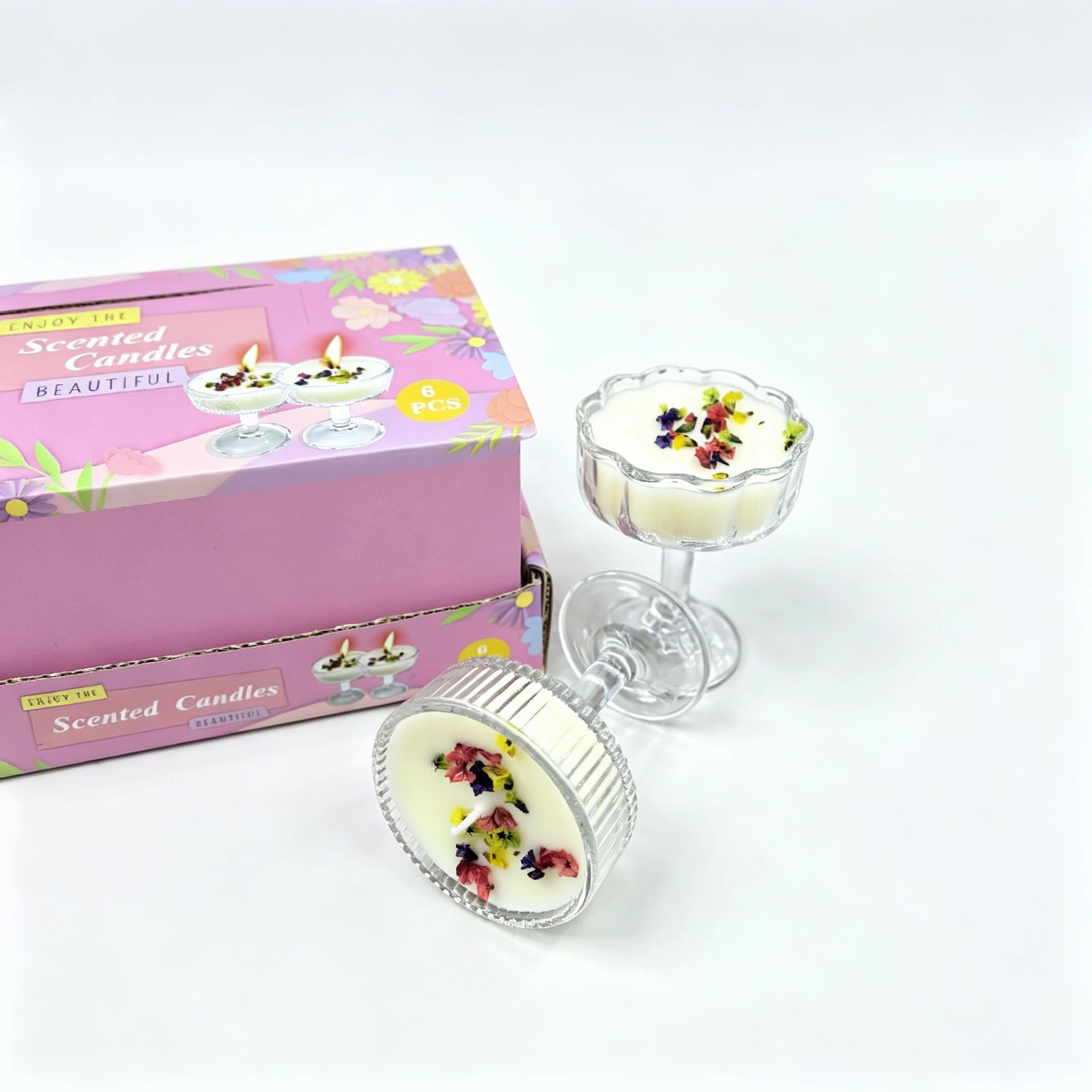 厂家直销香薰蜡烛，玻璃杯蜡烛，无烟耐高温蜡烛，创意酒杯蜡烛，手工花蜡烛氛围蜡烛，场景布置蜡烛，浪漫烛光晚餐蜡烛