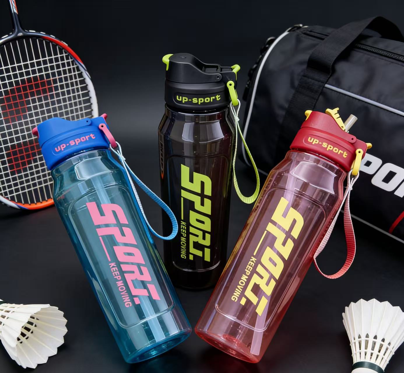 H164-HY-055 Summer sports water cup, Double Lid, Adult Fitness cup, Fitness strap, Straw cup detail image 8