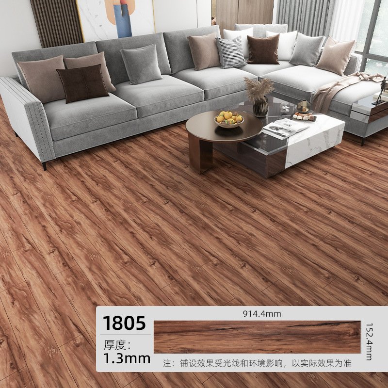The floor is covered with pvc cement, wood grain, and imitation tiles for the dormitory bedroom detail image 1
