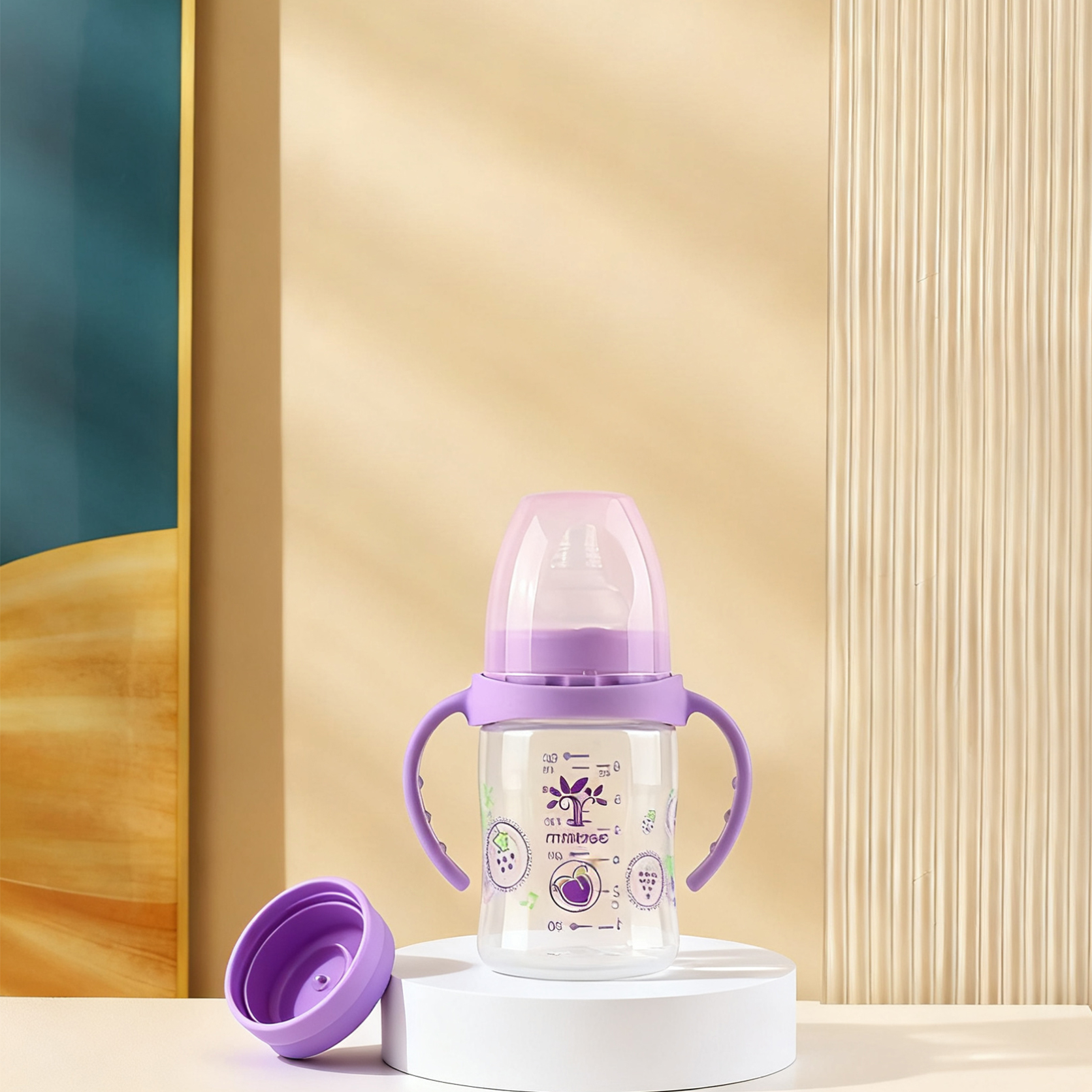 A 180m PP wide-mouthed frosted cap handle transparent ordinary bottle Application Scenario