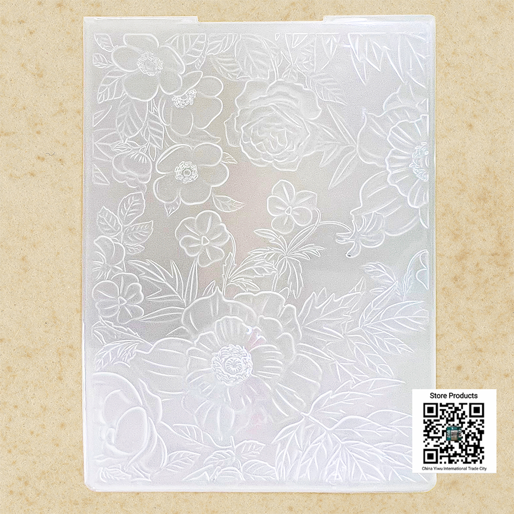 3D Plastic Embossing template Embossed plate Printing clip Texture clip Stereoscopic 3D Embossing Folder 0105A details Picture