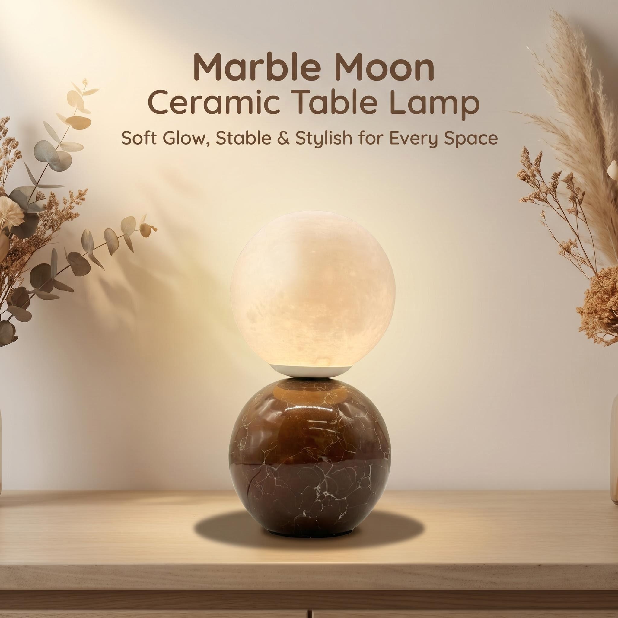 Jilian's new red jasper ceramic moon lamp, bedside lamp and ambient lamp are available for order starting from 36 pieces