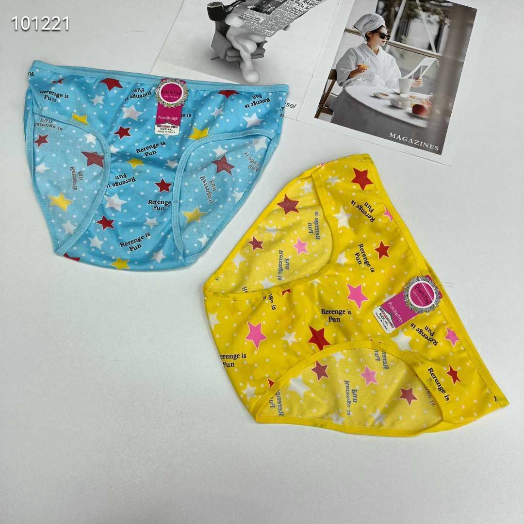 DD-8397#4XL underwear, women's underwear, milk silk women's underwear, large size underwear, star print women's briefs, underwear, underwear are selling well in Africa, South America, QNI Specification drawing